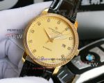 Copy Vacheron Constantin Geneve Automatic Watch 41mm - Gold Diamond Dial With Diamond Bezel 